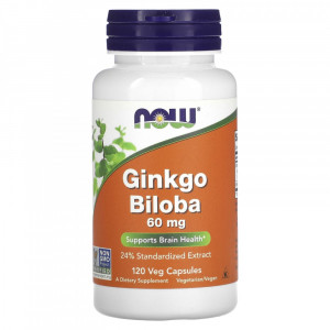 Гинкго билоба Now Foods Ginkgo Biloba 60 мг 120 капсул
