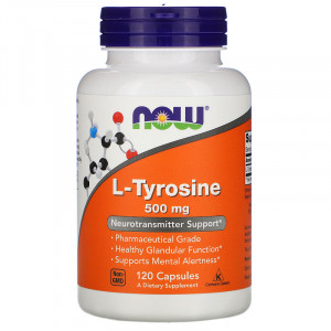 L-тирозин Now Foods L-Tyrosine 500 мг 120 капсул