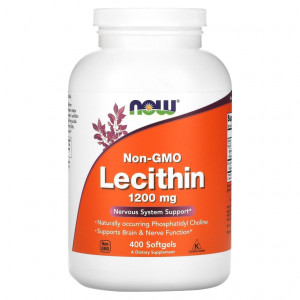 Соевый лецитин Now Foods Lecithin 1200 мг Softgels 400 капсул