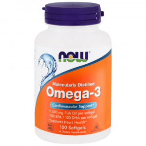 Омега 3 Now Foods Omega-3 Fish Oil Softgels 100 капсул