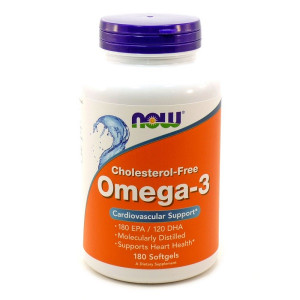 Now Foods Omega-3 Cholesterol-Free Softgels 180 капсул