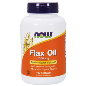 Льняное масло Now Foods Flax Oil 1000 мг Softgels 100 капсул
