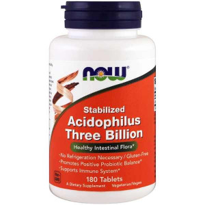 Now Foods Stabilized Acidophilus Three Billion 180 таблеток