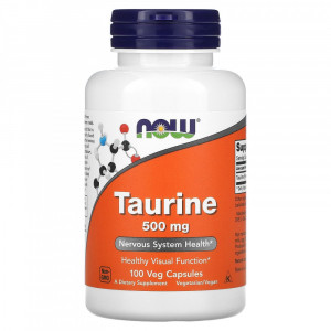 Таурин Now Foods Taurine 500 мг 100 капсул