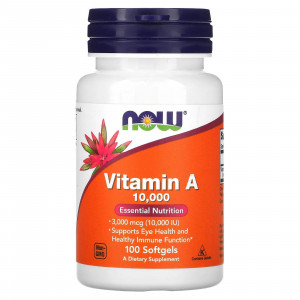 Витамин А Now Foods Vitamin A 10,000 IU Softgels 100 капсул