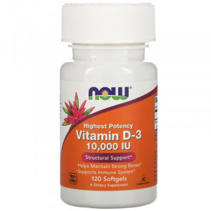 Витамин D3 Now Foods Vitamin D-3 10000 IU Softgels 120 капсул