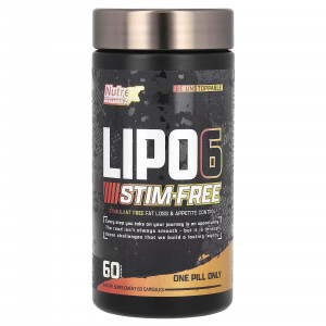 Жиросжигатель без стимуляторов Nutrex Research Lipo 6 Stim-Free 60 капсул