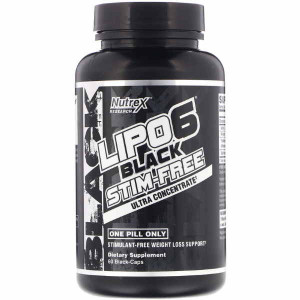Жиросжигатель без стимуляторов Nutrex Research Lipo-6 Black Stim-Free Ultra Concentrate 60 капсул