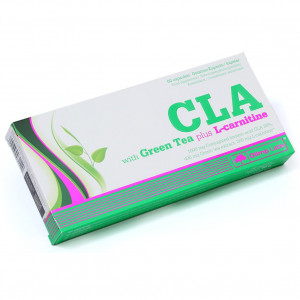 КЛК + экстракт зеленого чая и L-карнитин Olimp CLA with Green Tea plus L-carnitine 60 капсул