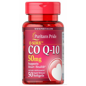 Puritans Pride Q-Sorb Co Q-10 Softgels 50 мг 50 капсул