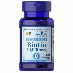 Puritans Pride Biotin 10000 мкг Softgels 100 капсул