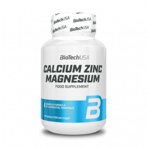 Кальций, цинк и магний BioTech USA Calcium Zinc Magnesium 100 таблеток
