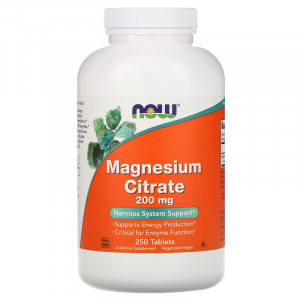 Магний цитрат Now Foods Magnesium Citrate 200 мг 250 таблеток