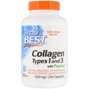 Doctor's Best Collagen Types 1 and 3 with Peptan 500 мг 240 капсул