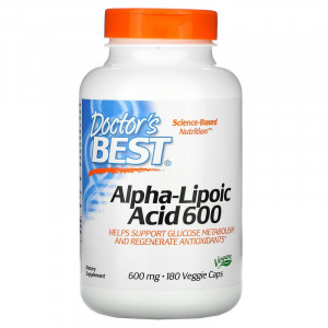 АЛК Doctor's Best Alpha-Lipoic Acid 600 мг 180 капсул