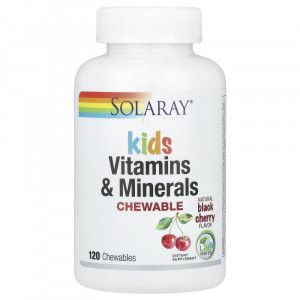 Мультивитамины для детей Solaray Kids Vitamin and Minerals Chewable 120 жевательных таблеток