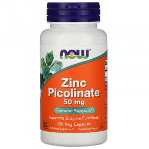 Цинк пиколинат Now Foods Zinc Picolinate 50 мг 120 капсул