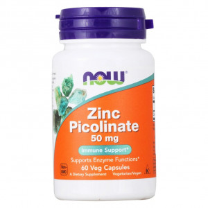Цинк пиколинат Now Foods Zinc Picolinate 50 мг 60 капсул