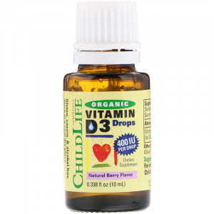 Витамин D3 для детей ChildLife Organic Vitamin D3 Drops 400 IU 10 мл