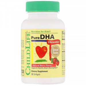 ДГК для детей ChildLife Pure DHA Chewable Softgels 90 капсул