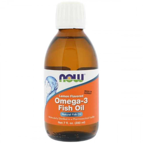 Now Foods Omega-3 Fish Oil Lemon Flavored (200 мл)