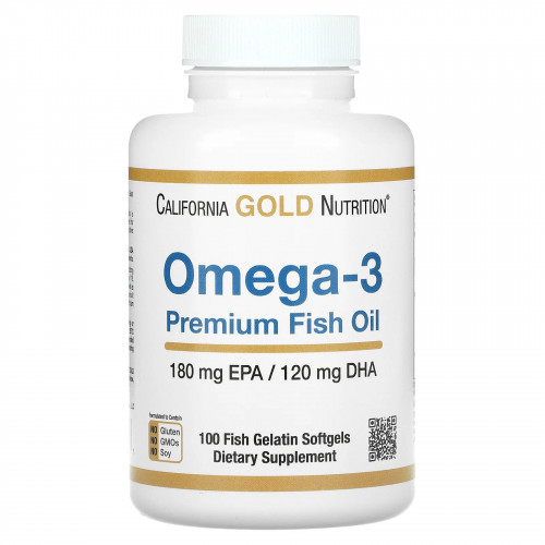 California Gold Nutrition Omega-3 Premium Fish Oil Softgels (100 капс.)