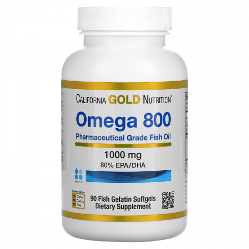 California Gold Nutrition Omega 800 by Madre Labs 1000 мг Softgels (90 капс.)